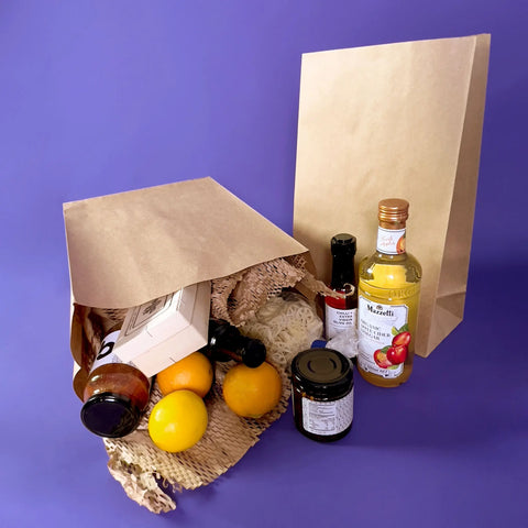 what you can put inside the flat bottom paper bag