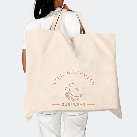 Custom Branded Canvas Tote Bag - Large