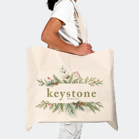 Custom Branded Canvas Tote Bag - Large