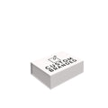 A small-sized white gift box featuring the word "custom" printed on it, symbolizing a branded and personalized item. | NEON Packaging