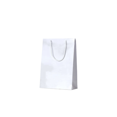 White Gloss Carry Bags - Medium