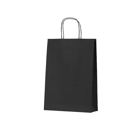 Black Triple Wine Bag - Twisted Paper Handles