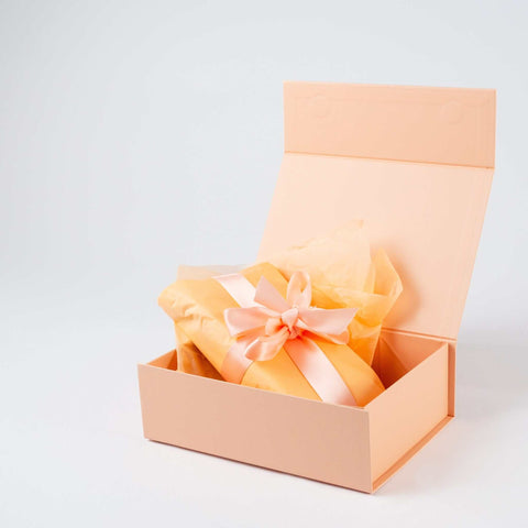 gifts inside the peach magnetic gift box