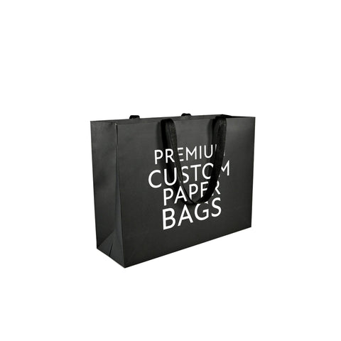 large custom paper bag black