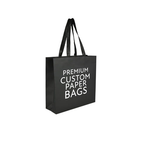 black custom paper bag medium