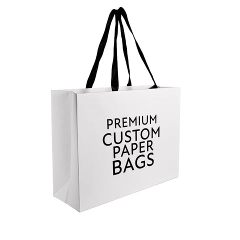 large white custom paper bag